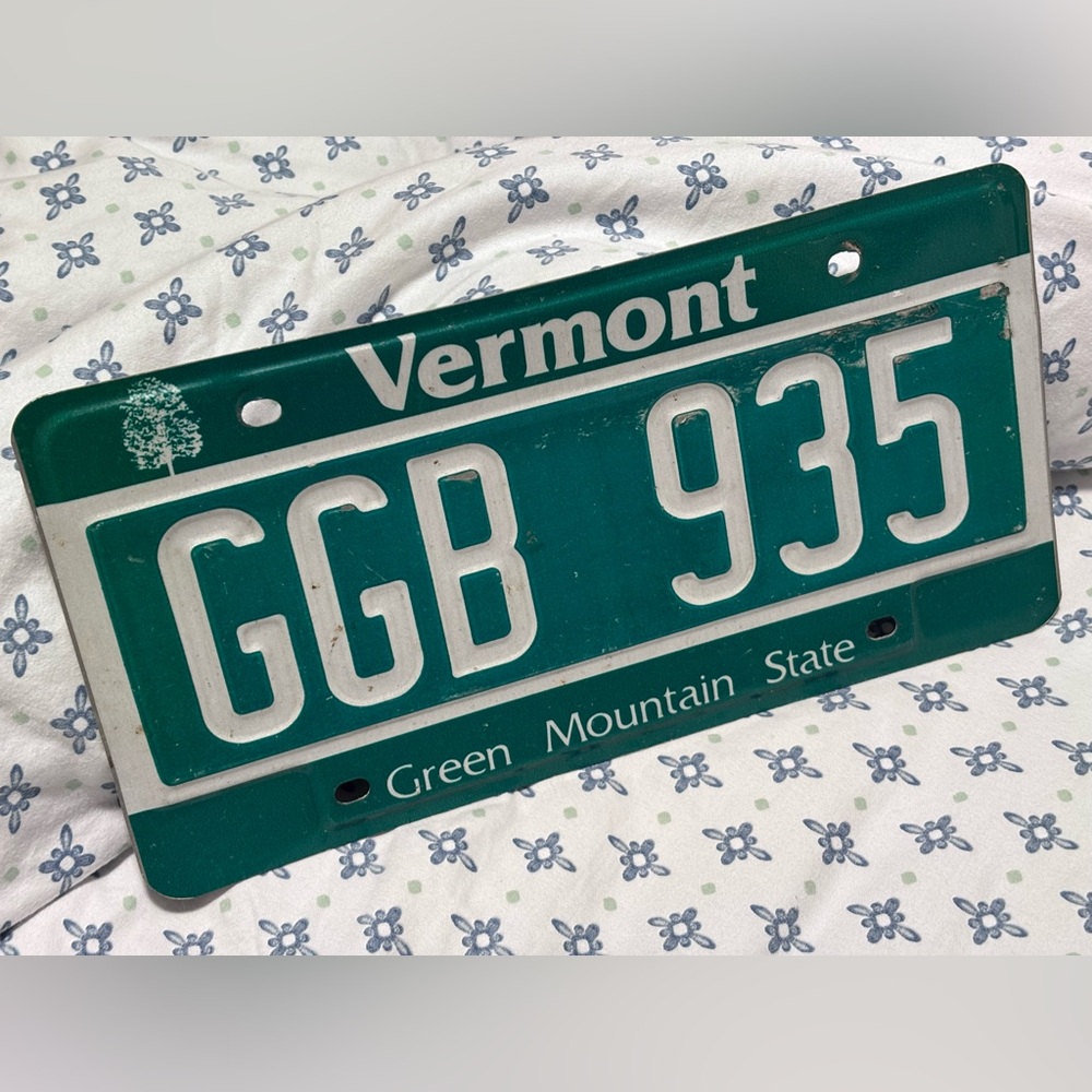 Vermont License Plate